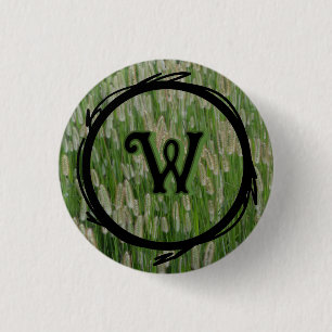 Tall Green Grasses Seeds 3 Cm Round Badge
