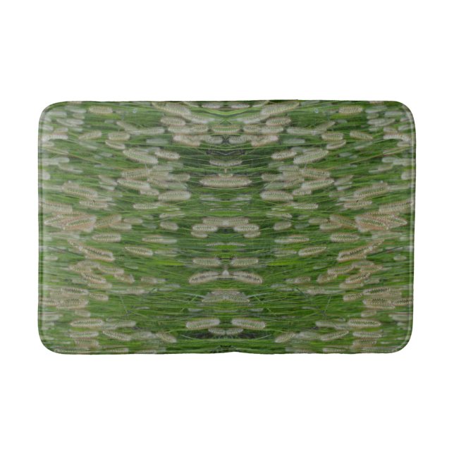 Tall Green Grasses Seeds Bath Mat (Front)