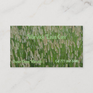 Tall Green Grasses Seeds Business Card