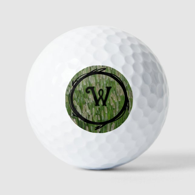 Tall Green Grasses Seeds Golf Balls (Front)