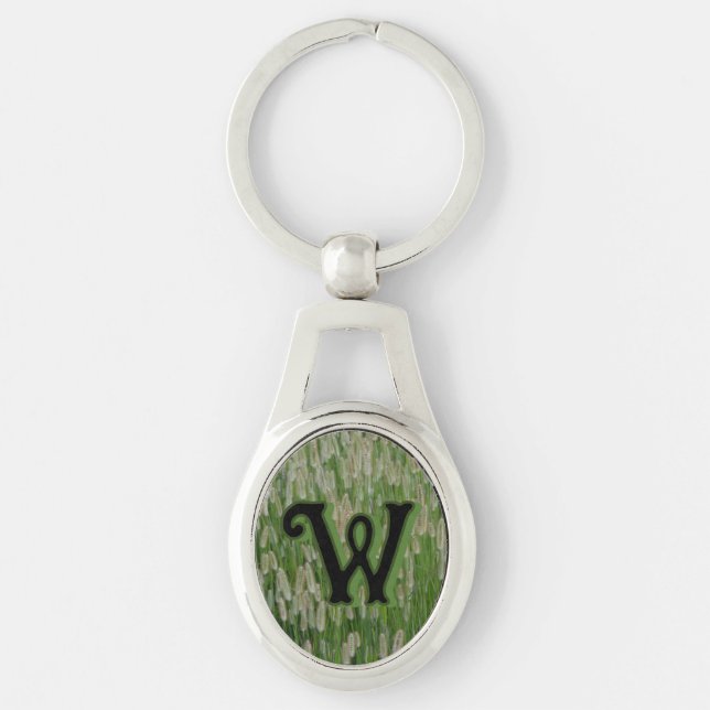 Tall Green Grasses Seeds Key Ring (Front)