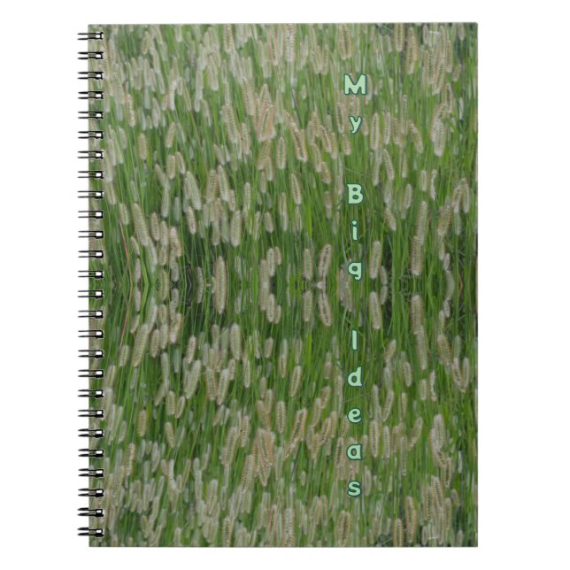 Tall Green Grasses Seeds Notebook (Front)