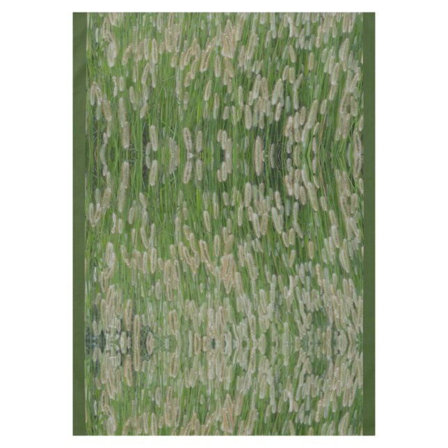 Tall Green Grasses Seeds Tablecloth (Front)