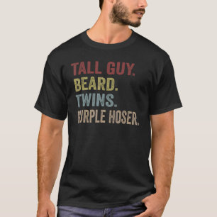 tall guy beard twins purple hoser T-Shirt