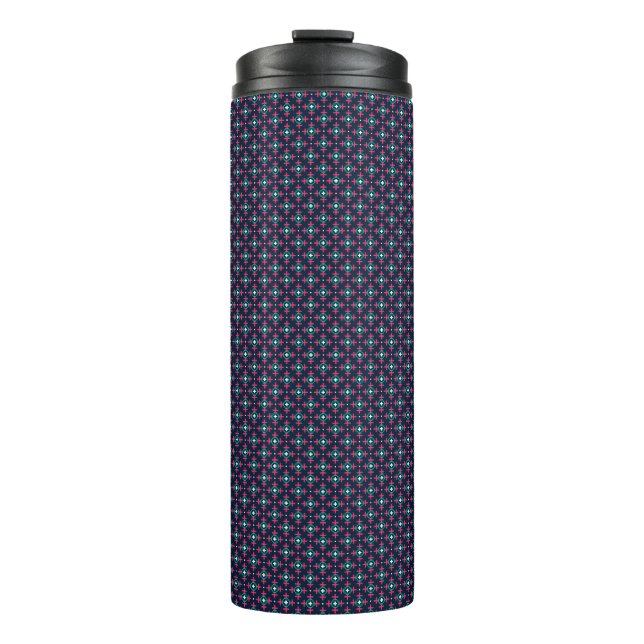 Tall insulated tumbler with a black lid (Front)