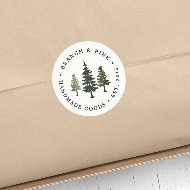 Tall Pines Classic Round Sticker (Creator Uploaded)