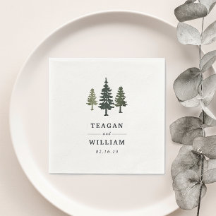 Tall Pines   Personalised Wedding Napkin