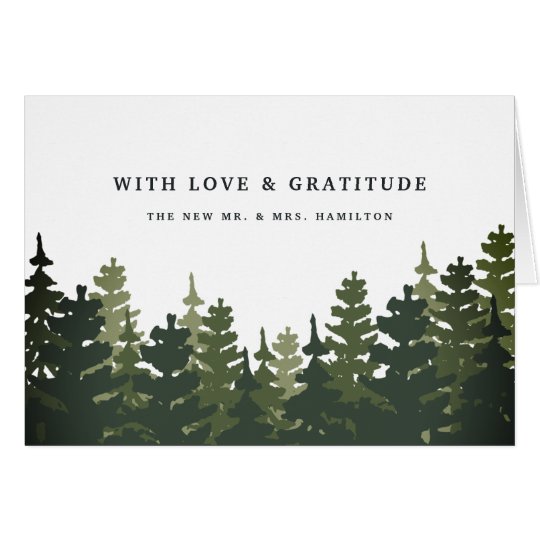 Tall Pines Thank You Card