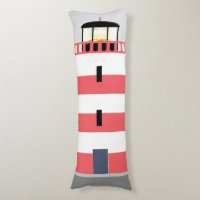 Tall Red and White Lighthouse