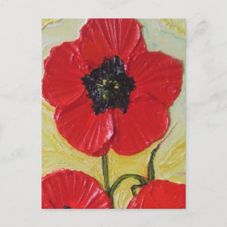 Tall Red Poppy II Post Card