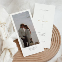 Tall Save the Date Invitation Card with Photo