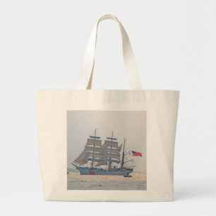 Tall Ship, Clipper ship, Sail, U.S. Coast Guard Large Tote Bag
