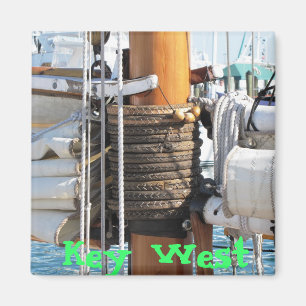 Tall Ship Close Up Gaff Rigged Magnet