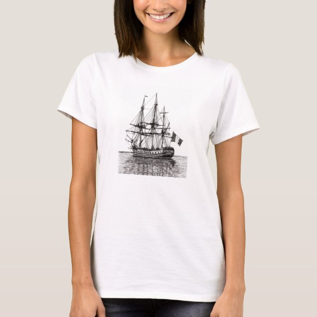 Tall Ship Hermione on the York River T-Shirt (Front)
