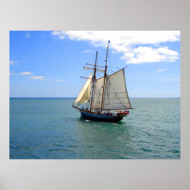 Tall Ship in the Bay of Islands, New Zealand Poster (Front)