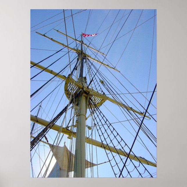 Tall Ship Rigging Poster (Front)