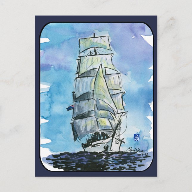 Tall Ship Series #4 Postcard (Front)
