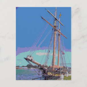 Tall Ship Shape Postcard