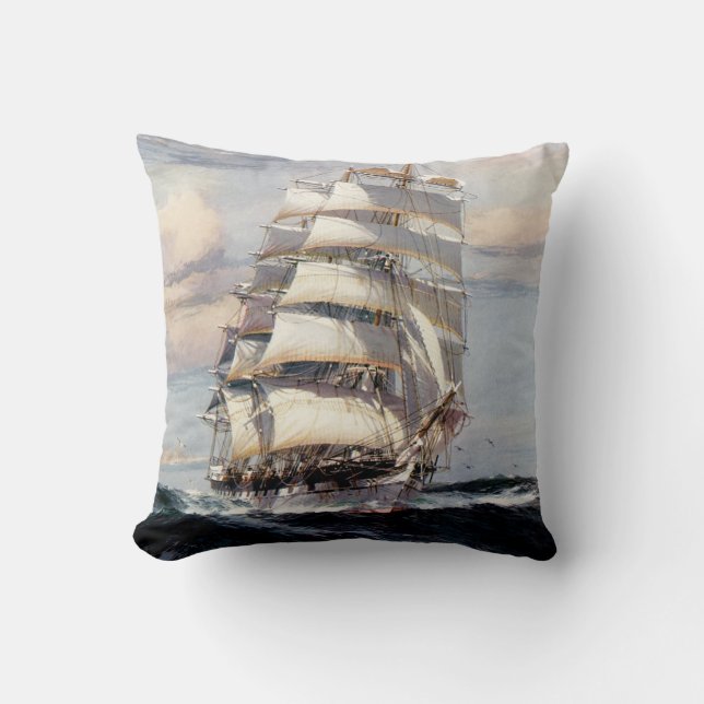 Tall Ship Thessalus Cushion (Front)