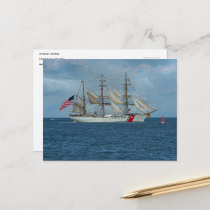 Tall Ship USCGC Eagle Postcard