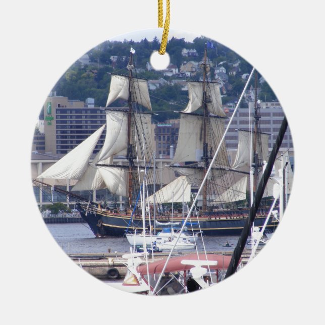 tall ships 004.jpg ceramic tree decoration (Front)