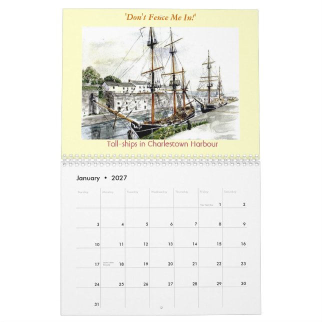 'Tall Ships' Calendar 2013 (Jan 2027)