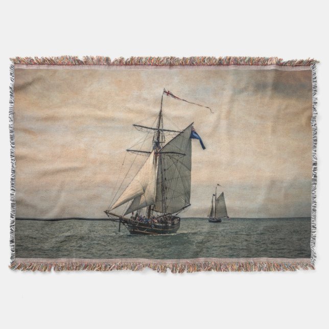 Tall Ships Festival Throw Blanket (Front)