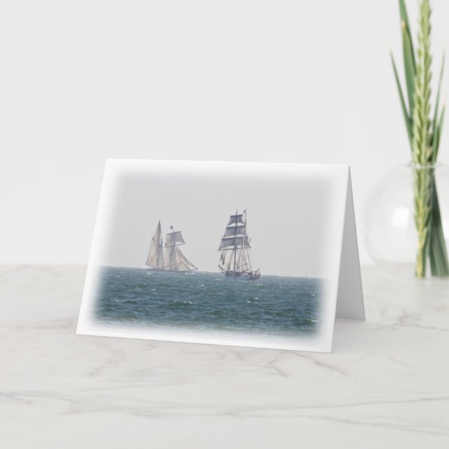 Tall ships greeting card (Front)