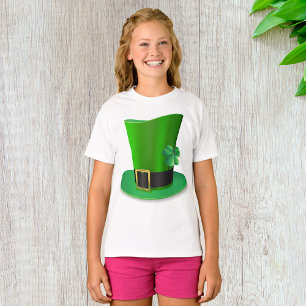 Tall St Patricks Day Hat Girls T-Shirt