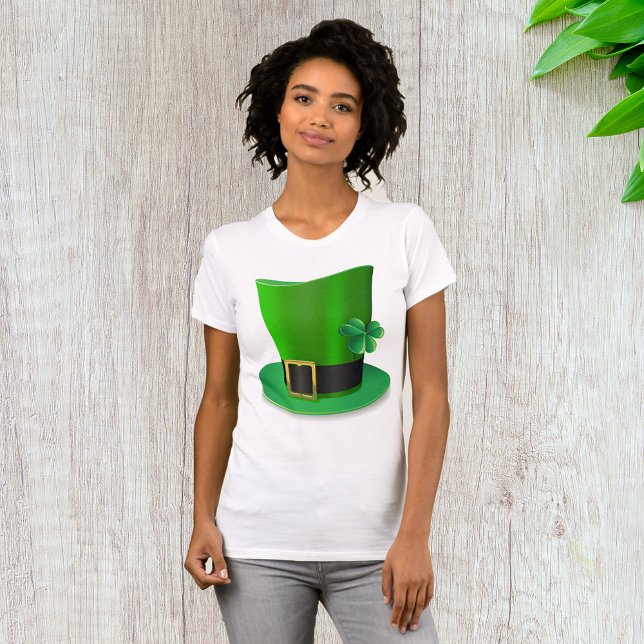 Tall St Patricks Day Hat Womens T-Shirt (Creator Uploaded)