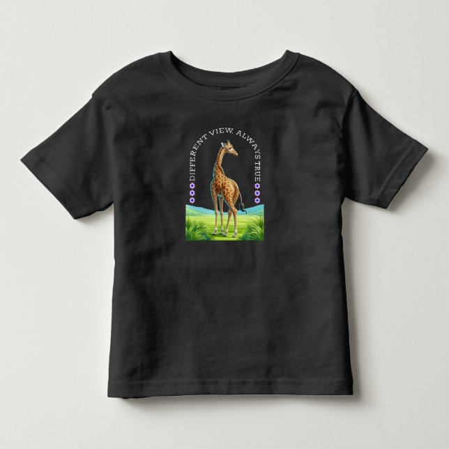 tall standing giraffe toddler T-Shirt (Front)