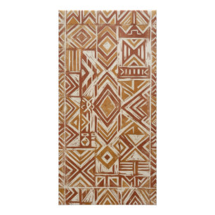 Tall Terracotta Diamond Pattern Wall Art Poster