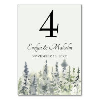 Tall Timber Watercolor Evergreen Trees Wedding
