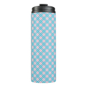 Tall travel mug with a black lid