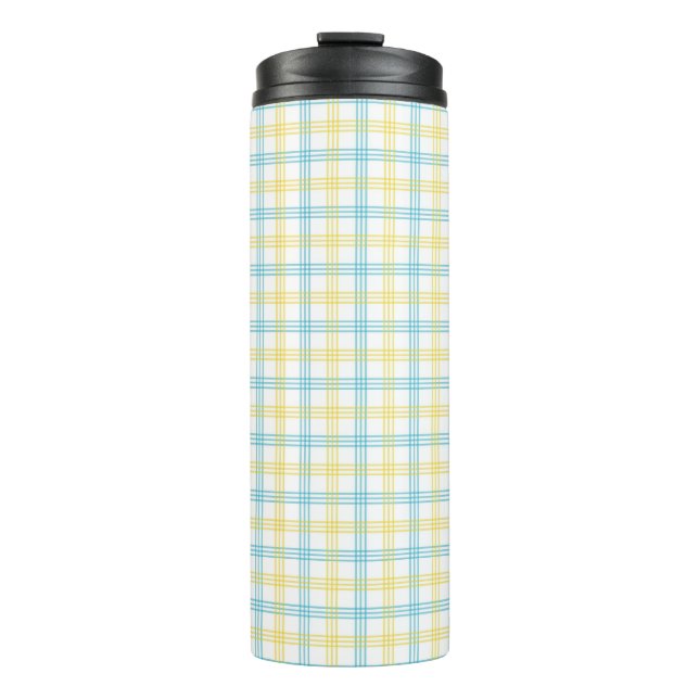 Tall travel mug with a black lid (Front)