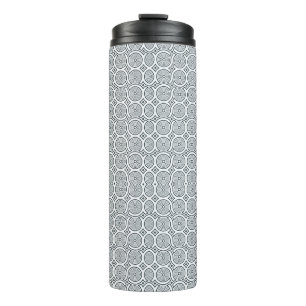 Tall travel mug with a black lid