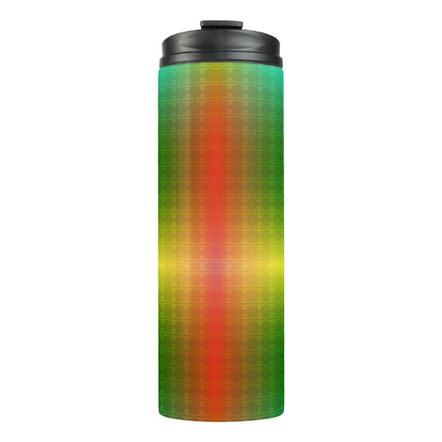 Tall tumbler with a black lid  (Front)