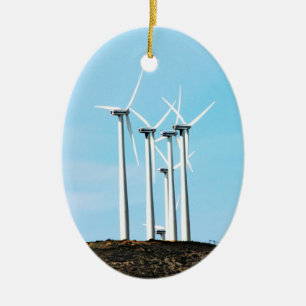 Tall Turbines Ceramic Tree Decoration
