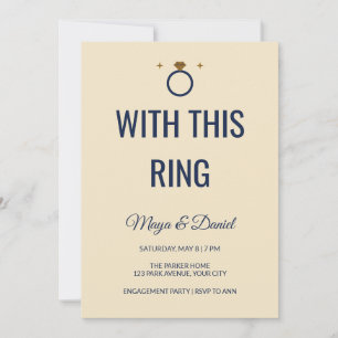 Tall With This Ring Engagement Party Invitation