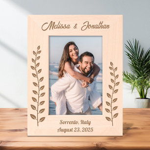 Tall Wreath Branch Couple Wedding Anniversary 5x7 Etched Frames