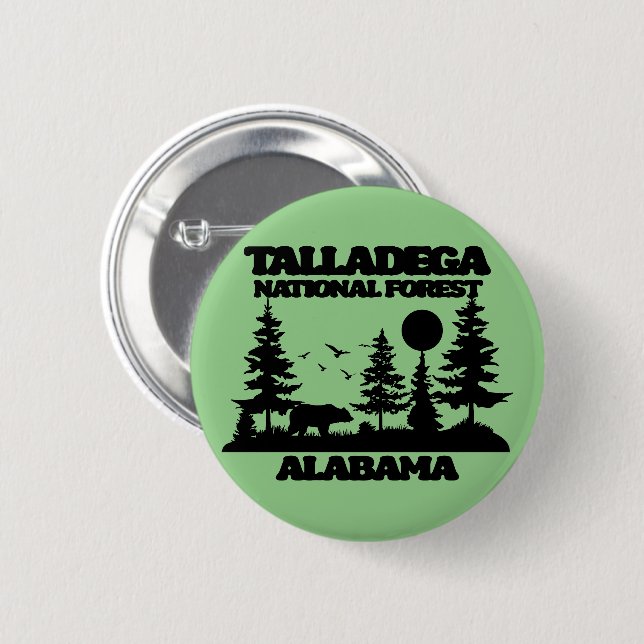 Talladega National Forest 6 Cm Round Badge (Front & Back)
