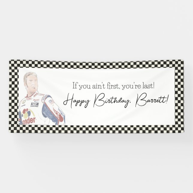 Talladega Racing Banner- First Birthday Banner (Horizontal)