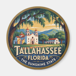Tallahassee Florida Capital Retro Travel Memory Magnet