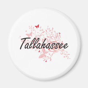 Tallahassee Florida City Artistic design with butt Magnet