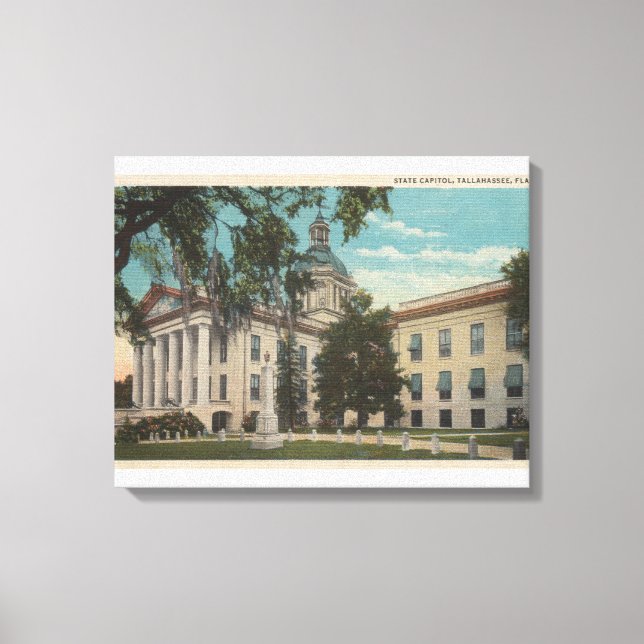 Tallahassee, Florida - Exterior View of State Canvas Print (Front)
