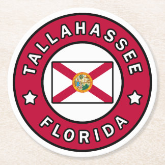 Tallahassee Florida Round Paper Coaster