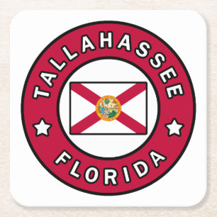 Tallahassee Florida Square Paper Coaster