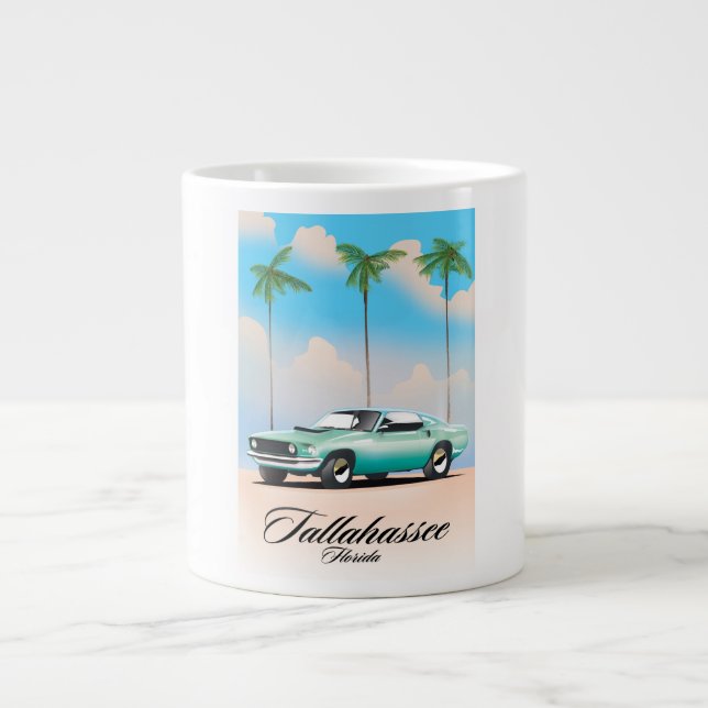 Tallahassee Florida Travel poster. Large Coffee Mug (Front)