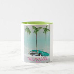 Tallahassee Florida travel poster Two-Tone Coffee Mug