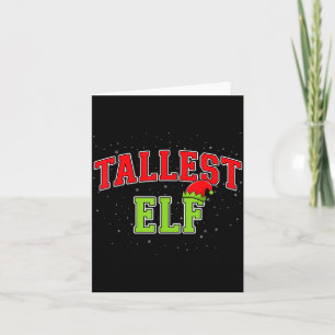 Tallest Elf Christmas Family Matching Group Xmas  Card